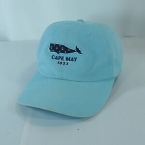 Kate Lord Cape May 1623 New Jersey Embroidered Whale Logo Strapback Cap Hat Blue
